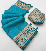Kazari Series Charvi Tusser Saree with Zari Checks