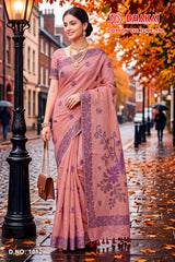 Cotton Culture-130 Premium Cotton Saree - 4 Pcs Set