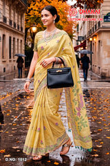 Cotton Culture-130 Premium Cotton Saree - 4 Pcs Set