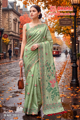 Cotton Culture-130 Premium Cotton Saree - 4 Pcs Set
