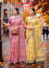 Cotton Culture-130 Premium Cotton Saree - 4 Pcs Set