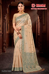 Dhakai Cotton Culture-145 Premium Cotton Saree - 4 Pcs Set