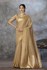 RajPath Ronak Cotton Silk Saree with Zari Woven Border - 6 PCS Set