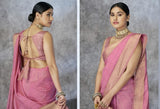 RajPath Ronak Cotton Silk Saree with Zari Woven Border - 6 PCS Set
