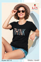 Lichi Night Wear Style 927 Women's Tencel Printed T-Shirt - 6 Pcs Set