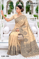 Cotton Culture-112 Premium Cotton Saree - 4 Pcs Set