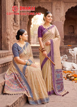 Cotton Culture-143 Cotton Designer Saree - 4 Pcs Wholesale Set