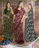 EkStree Gajal Vol-02 Weightless Saree 8 Pcs Set - Daily Wear Printed Sarees Wholesale - M.R. Saree Emporium