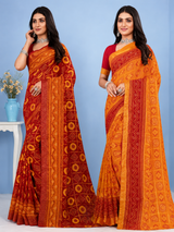 Ek Stree Shyam Rang Georgette Saree Collection - Designer Printed Saree Set of 8 - M.R. Saree Emporium