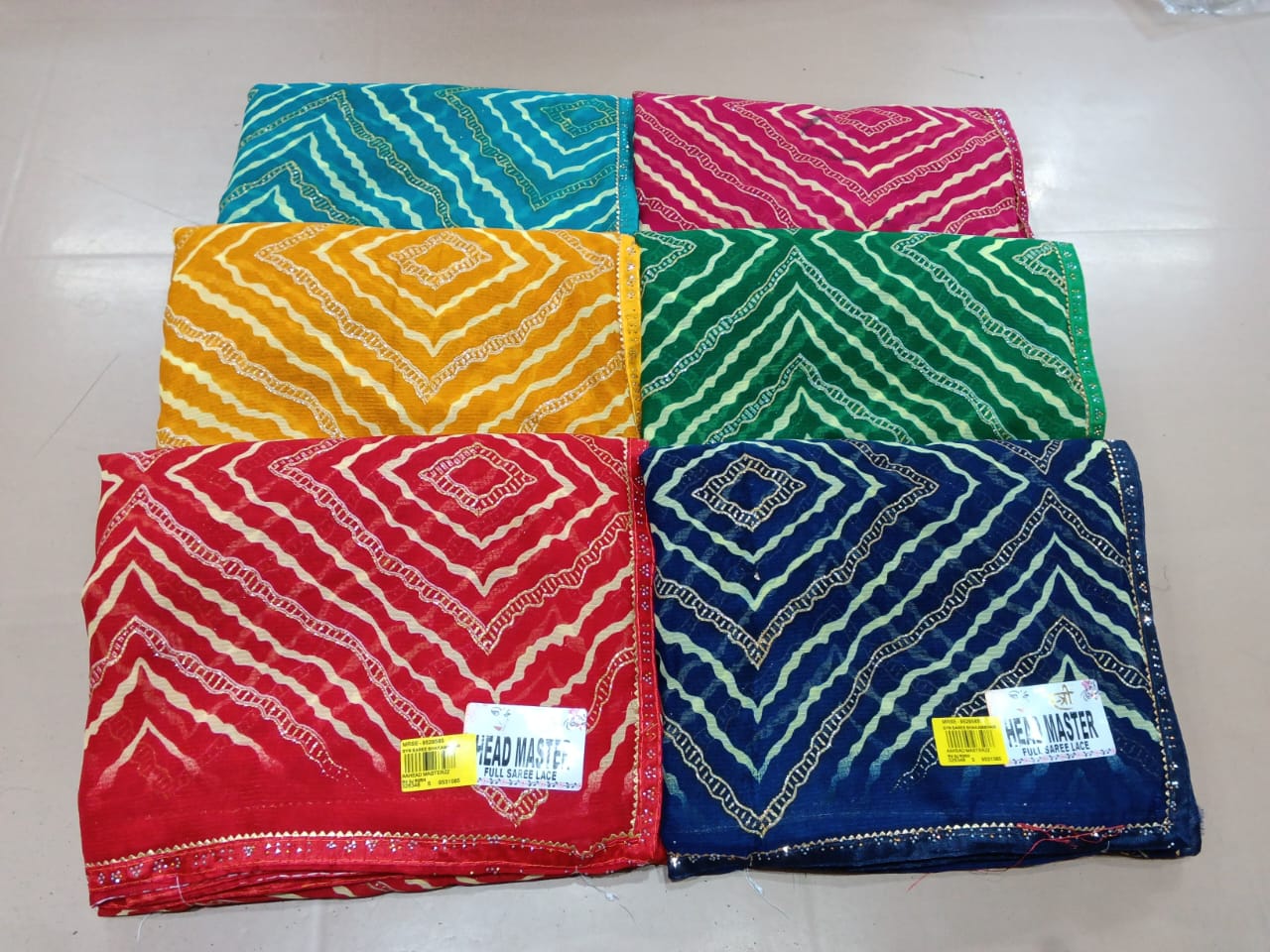 Ek Stree Head Master Chiffon Fancy Saree Set of 06 Pcs – M.R. Saree Emporium