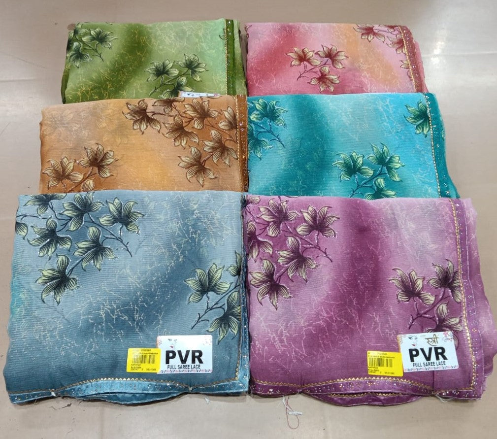 Ek Stree P.V.R Chiffon Fancy Saree Set of 4 Pcs – M.R. Saree Emporium
