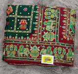 Green /Yello /Rani Gazi Silk Embroidered Saree – M.R. Saree Emporium
