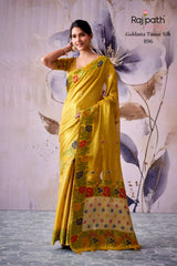 RajPath Fabrics GULDASTA 6 Pcs Set Tissue Silk Saree