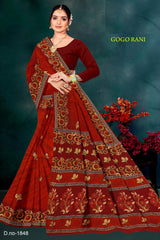 Fancy Printed Cotton Saree – Gogo Rani-M.R. Saree Emporium
