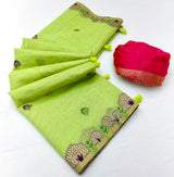 RajYog RajMata Hansini Soft Chanderi Silk Saree - Pallu Weaving