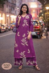 Kadlee Heer Vol-2 Rayon Printed Kurti Set - Top & Bottom 6 Designer Collection - M.R. Saree Emporium
