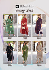 Kadlee Classy Look Rayon Printed Kurti Pant Dupatta Set 6 Pcs
