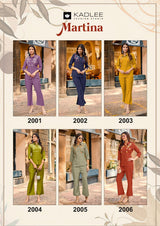 KADLEE Martina Viscose Weaving Embroidered Co-Ord 6 Pcs Set