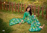 Krishnaleela Guzaarish Fancy Base with Pattern Printed Saree – 6 Pcs Set-M.R. Saree Emporium