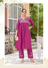 Kadlee Morpankh Rayon Flex Kurti Pant Set 6 Pcs Wholesale