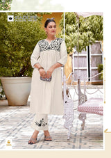 Kadlee Morpankh Rayon Flex Kurti Pant Set 6 Pcs Wholesale