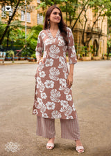 Kadlee Rangoli Vol-3 - Rayon Printed Kurti With Bottom 6 PCS Set Collection - Casual Daily Wear Co-Ord Set By M.R. Saree Emporium