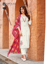 Kadlee Sahiyar Viscose Weaving Suit Set with Chanderi Dupatta & Handwork – 4 Pcs-M.R. Saree Emporium