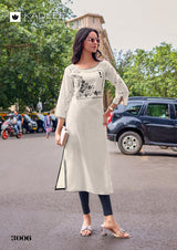 Kadlee Yashvi - Rayon Thread Work Casual Wear Kurti Collection 6 PCS - Daily Wear Stylish Kurtis By M.R. Saree Emporium