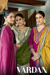 Kadlee Vardan Viscose Weaving Kurti Set with Thread & Hand Work & Chanderi Dupatta -M.R. Saree Emporium