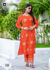 Majestica Design 6 Premium Rayon Printed Kurti Pant Set – Stylish Daily & Office Wear-M.R. Saree Emporium
