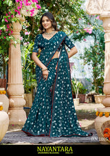Kayaan Nayantara Vol-01 Georgette Saree Set (Pack of 8) – Lightweight Printed Daily Wear Sarees - M.R. Saree Emporium