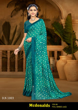 Kayaan Mcdonalds Vol-65 Chiffon Saree Set (8 Pcs) Printed Lace Border Daily Wear - M.R. Saree Emporium