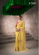 Kira Kora Silk Saree Set 6 Pcs Designer Collection