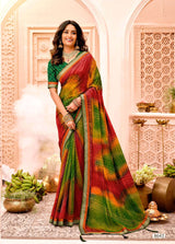 Krishnaleela Patrani Fancy Print Saree – Set of 8 Pcs -M.R. Saree Emporium