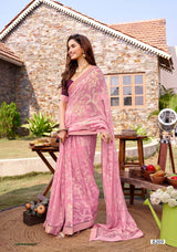 Krishnaleela Karishma Brasso Exclusive Fancy Print Saree With Fancy Lace Border 8 Pcs Set - M.R. Saree Emporium