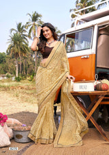 Krishnaleela Karishma Brasso Exclusive Fancy Print Saree With Fancy Lace Border 8 Pcs Set - M.R. Saree Emporium