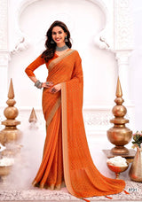 Krishnaleela Mahotsav Fancy Base with Pattern Printed Saree – 8 Pcs Set-M.R. Saree Emporium