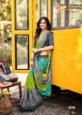 Krishnaleela Navrang Fancy Base with Pattern Printed Saree – 8 Pcs Set-M.R. Saree Emporium