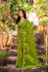Krishnaleela Panghat-2 Georgette Printed Saree – 8 Pcs Set-M.R. Saree Emporium