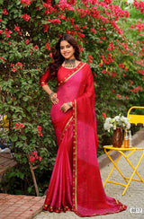 Krishnaleela Tutti Frutti Fancy Saree with Trendy Look – 8 Pcs Set-M.R. Saree Emporium