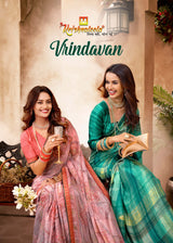 Krishnaleela Vrindavan Fancy Pattern Exclusive Print Saree With Lace Border 8 Pcs Set - M.R. Saree Emporium
