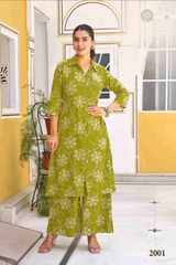 Kaya Indrani Rayon Printed Kurti Set with Matching Bottom (4 Designs) – M.R. Saree Emporium