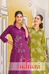 Kaya Indrani Rayon Printed Kurti Set with Matching Bottom (4 Designs) – M.R. Saree Emporium