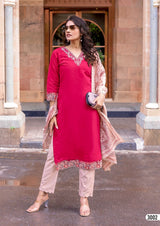 Wooglee RajRani Design 6 Viscose Weaving Suit Set with Thread & Handwork Dupatta -M.R. Saree Emporium