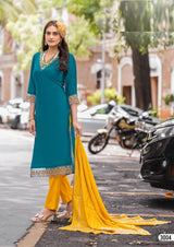Wooglee RajRani Design 6 Viscose Weaving Suit Set with Thread & Handwork Dupatta -M.R. Saree Emporium