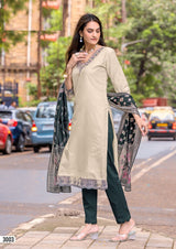 Wooglee RajRani Design 6 Viscose Weaving Suit Set with Thread & Handwork Dupatta -M.R. Saree Emporium