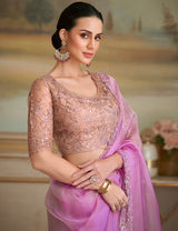 TFH SLS-8112 Lavender Fancy Fabric Party Wear Saree
