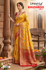 Lifestyle KHUSHBOO VOL-7 6 Pcs Set Designer Silk Saree