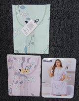 Rayon Printed Nighty – 2 Pcs Set