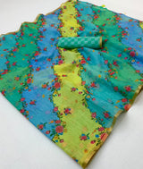 RajYog Lisha Linen Cotton Saree with Zari Border